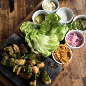 Gluten-free lettuce wraps with brussels from Dirt Candy